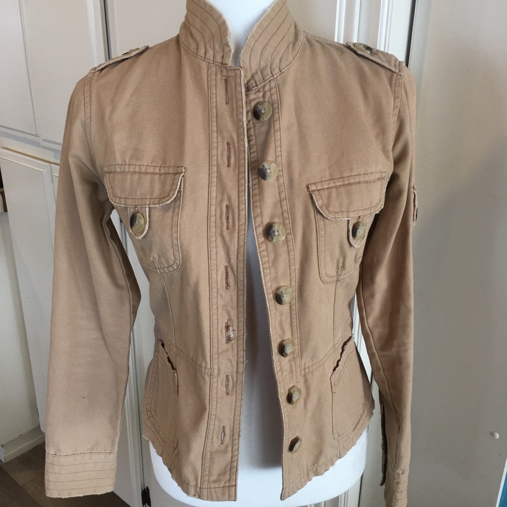 Jordache Distressed Jean Jacket/Blazer